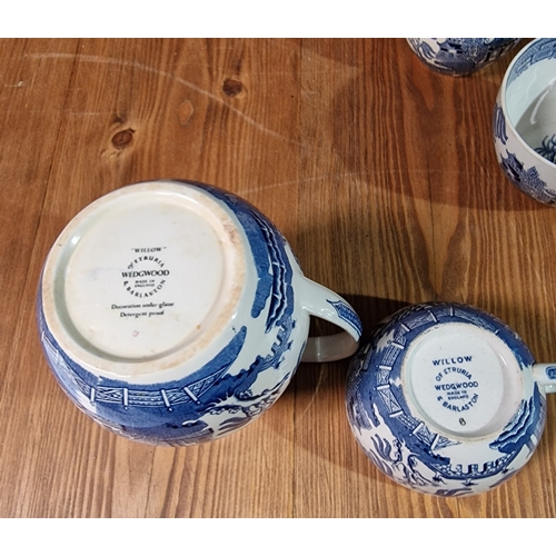 85 - Selection of Wedgwood  willow pattern breakfast ware