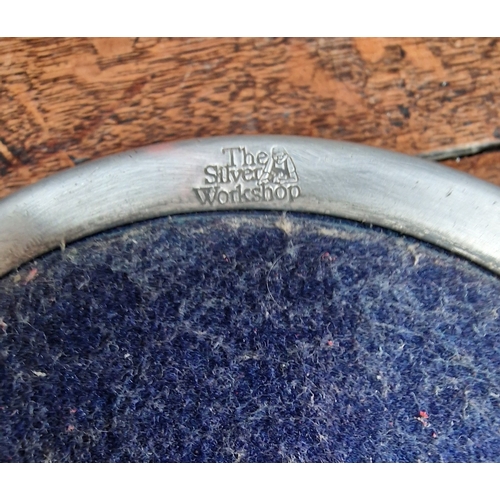 155 - Silver plate bottle coaster