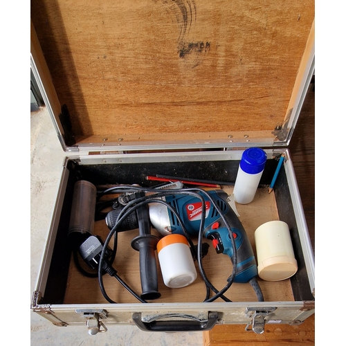 213 - Aluminium hard case with drill and accessories