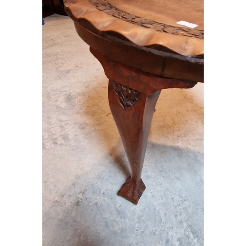 356 - Indian carved side table