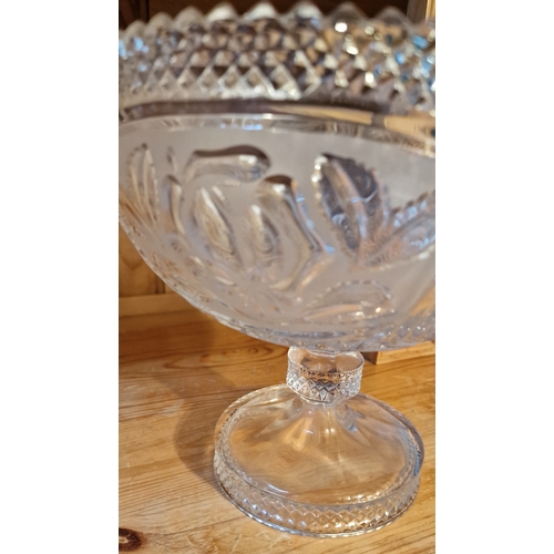 396 - Lead Crystal Pedsestal Punch/fruit Bowl