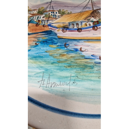 48 - Mediterranean painted plate