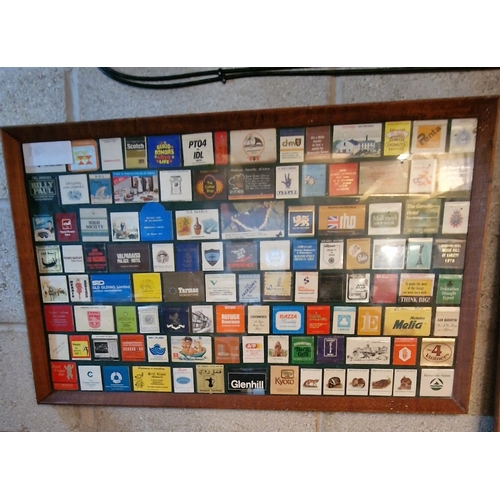 550 - 36 framed and mounted collection of vintage matchbooks (1000's from all over the world)