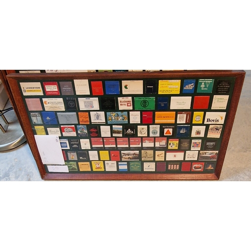 550 - 36 framed and mounted collection of vintage matchbooks (1000's from all over the world)