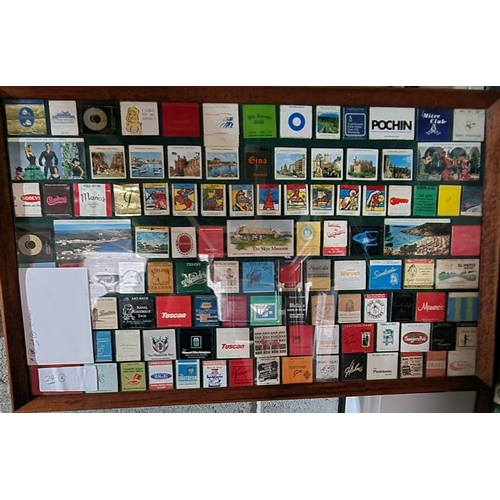 550 - 36 framed and mounted collection of vintage matchbooks (1000's from all over the world)