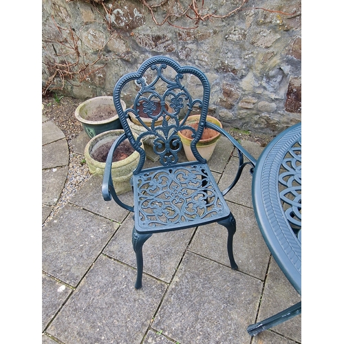 581 - 6 seater cast aluminium garden set 155x85cm