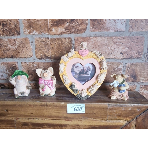 637 - Vintage Piggin figurines