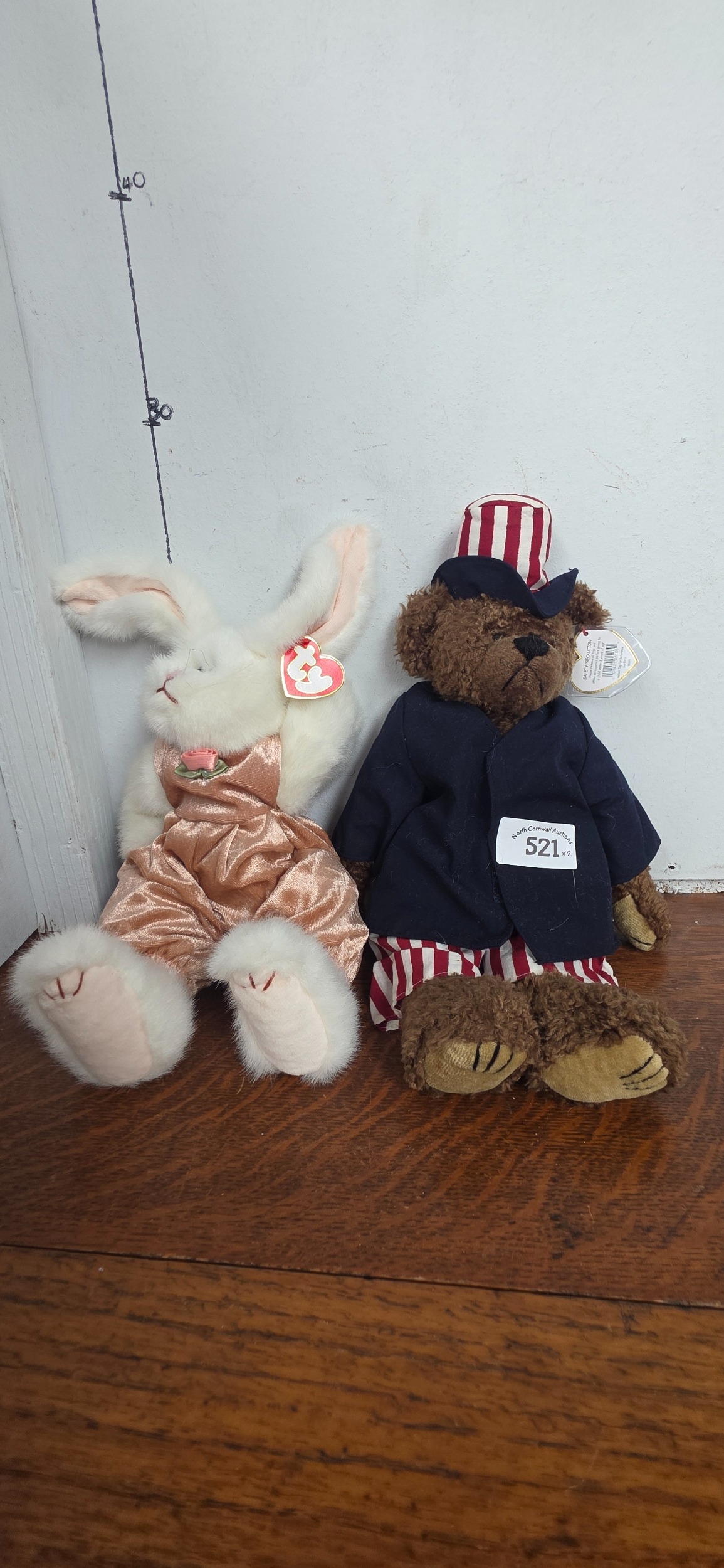 Sara the Bunny and Uncle Sam Ty Attic Treasure Bears