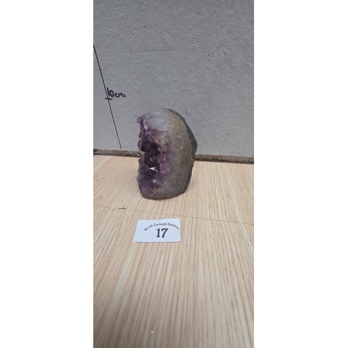 17 - Natural amethyst crystal cluster Geode