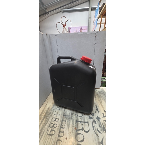 696 - NEW Black Plastic 20L Jerry can