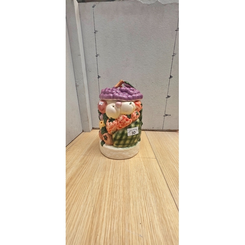 10 - Ceramic fruit bundle cookie jar