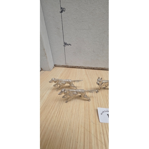 17 - 2 stets of Sliver plate setters and bulldogs