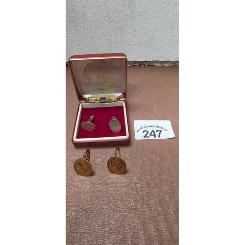 247 - 2 Pairs of Vintage Cufflinks