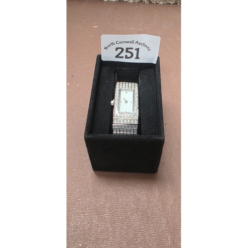 251 - Via Lucia Gem Encrusted Bracelet Watch