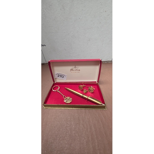 270 - Vintage Merlin Diamond Cut Gift Set