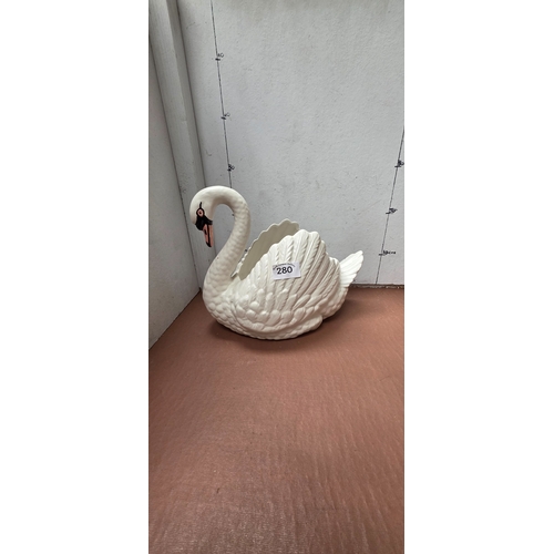 280 - Dartmouth Pottery Large Ceramic Swan Planter