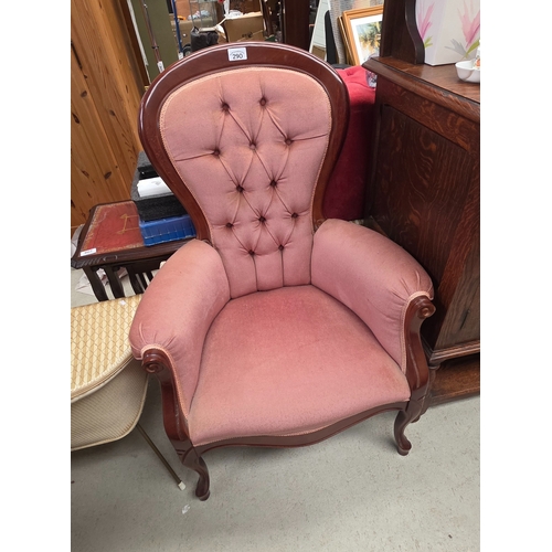 290 - Victorian Spoonback Fireside Chair