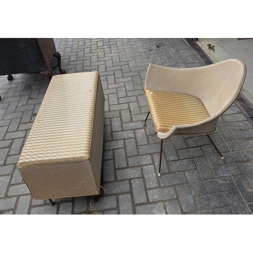 291 - 1960 Lloyd Loom Stingray Chair and Matching Ottoman