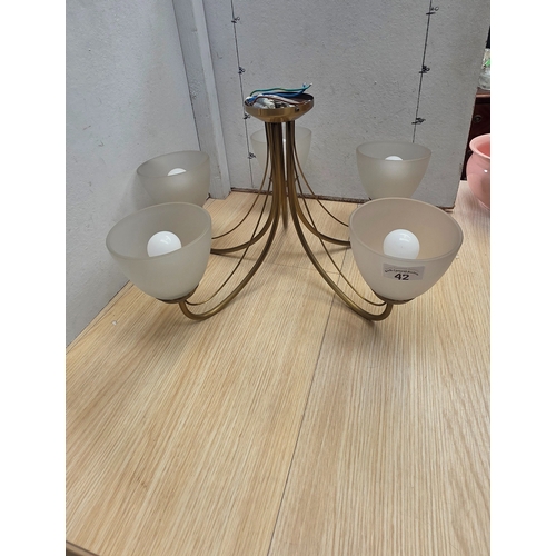 42 - 5 arm celling light