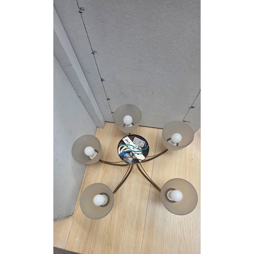 42 - 5 arm celling light