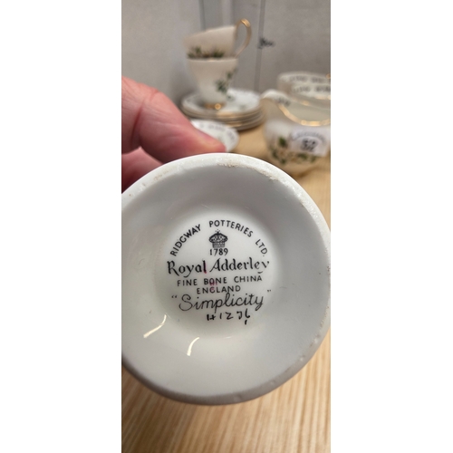 52 - Vintage Royal Adderley Simplicity Tea Set #