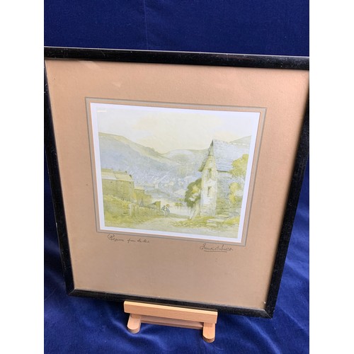 65 - Polperro from the Hills - Signed Frank B Jowett Print