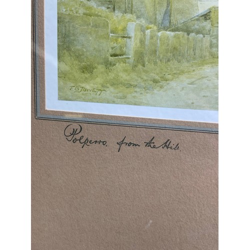 65 - Polperro from the Hills - Signed Frank B Jowett Print