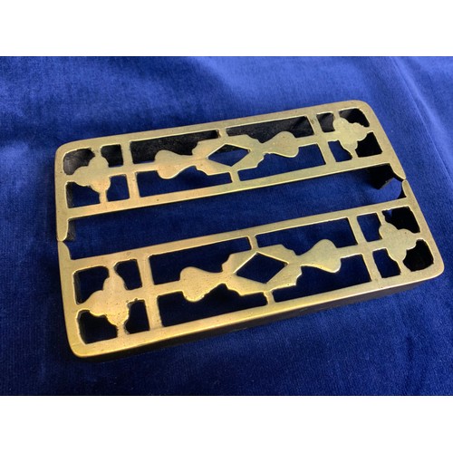 102 - Antique Victorian Miniature Brass Fenders
