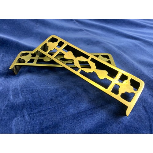 102 - Antique Victorian Miniature Brass Fenders