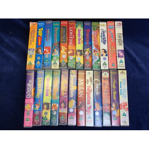 109 - 24 VHS Tapes- Largely Disney plus Best of Magic Roundabout and Tom and Jerry