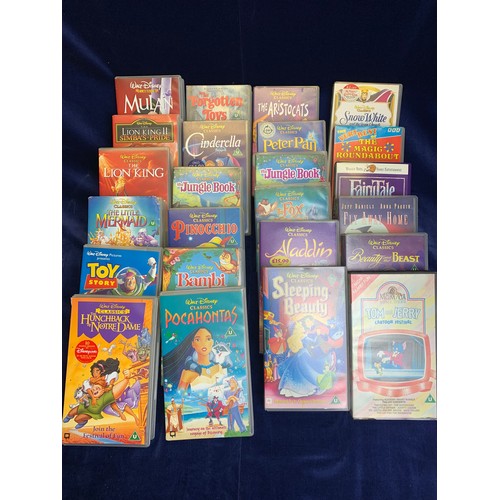 109 - 24 VHS Tapes- Largely Disney plus Best of Magic Roundabout and Tom and Jerry