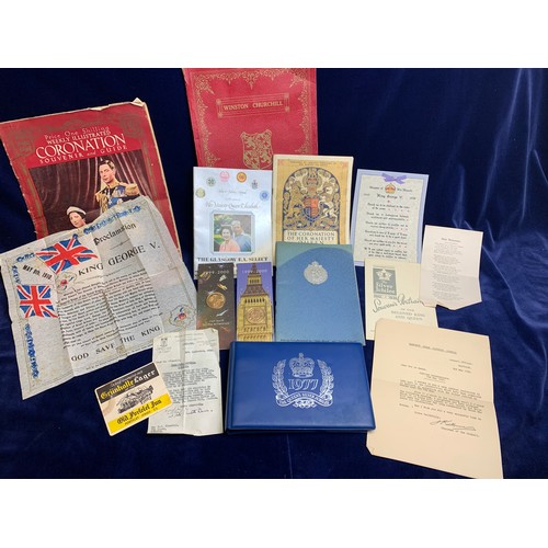93 - Collection of Coronation and Jubilee Royal and Winston Churchill Ephemera