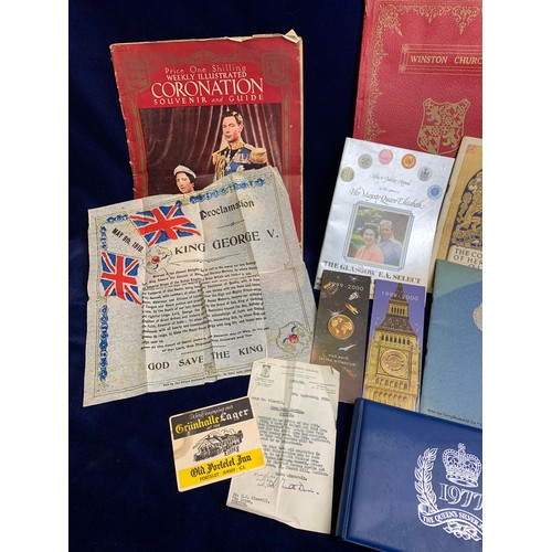 93 - Collection of Coronation and Jubilee Royal and Winston Churchill Ephemera