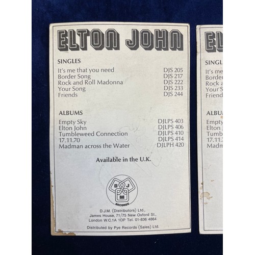99 - 1971 Elton John & Dee Murray Autographs. Elton John & Dee Murray signatures collected from the 1971 ... 