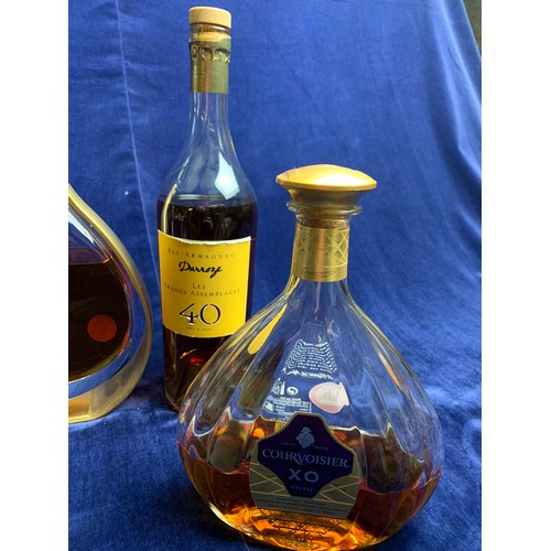 55 - Collection of High Quality Brandy Cognac and Armagnac - L'Essence de Courvoisier in Baccarat Decante... 