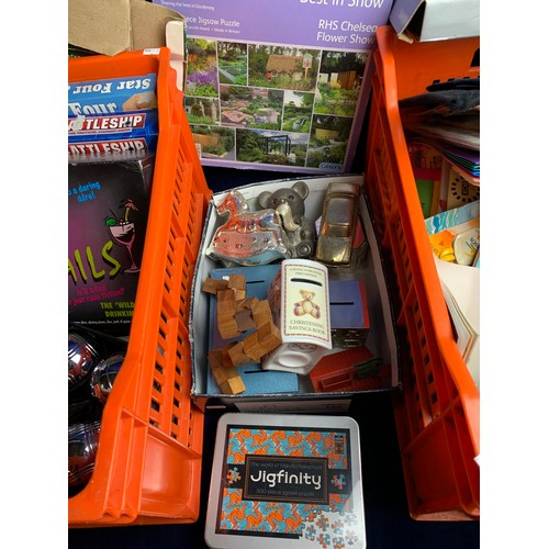 10 - Large Selection of Games, Jigsaws, Boules, Puzzles, Craft and Education Books, and Money Boxes