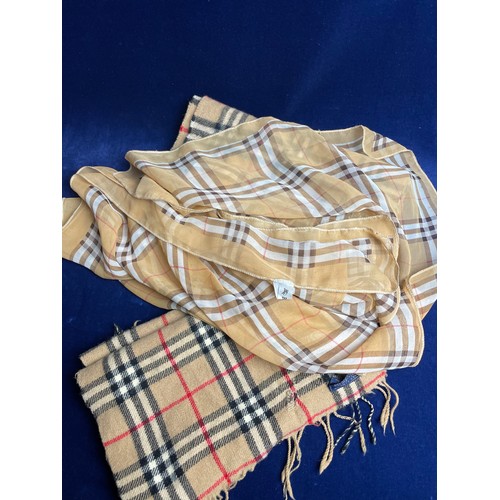 48 - 3 Vintage Burberry Scarves