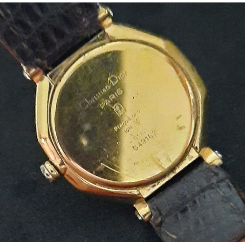 349 - Christian Dior Gold Watch