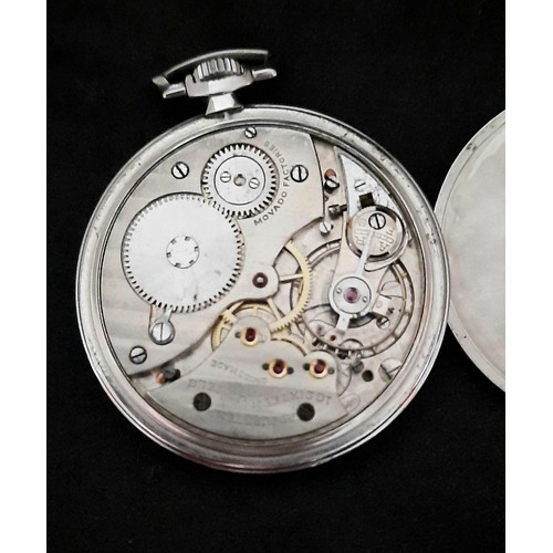 350 - Movado Swiss Mechanical Military Pocket Watch Circa 1940's