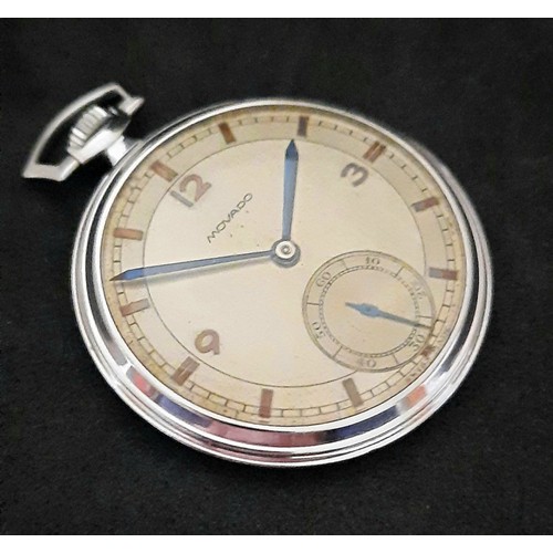 350 - Movado Swiss Mechanical Military Pocket Watch Circa 1940's