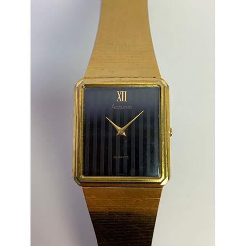 351 - Accurist Quartz 1980's Gold Watch