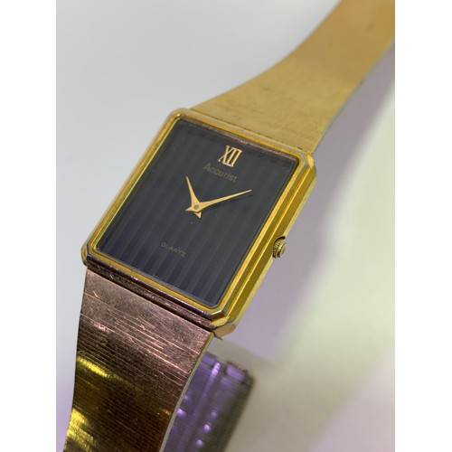 351 - Accurist Quartz 1980's Gold Watch