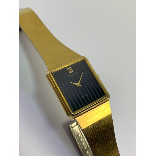 351 - Accurist Quartz 1980's Gold Watch