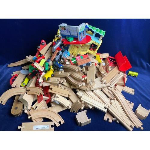 26 - Large Quantity of Wooden Train Set & Trains