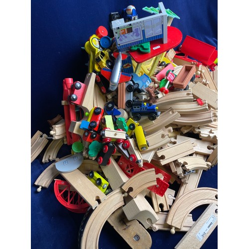 26 - Large Quantity of Wooden Train Set & Trains