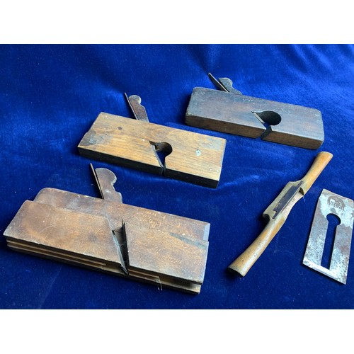 122 - 3 Vintage Moulding Planes and Spoke Shave