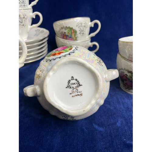 42 - Vintage Japanese Musical Teapot & Tea Service with Crinoline Lady Design