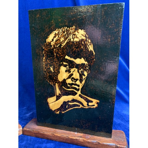 82 - Cheetah and Bruce Lee Burned Wood Pictures