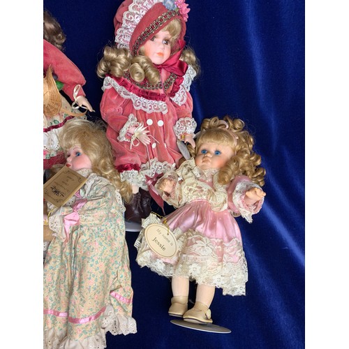 398 - Nine Collectable Porcelain Dolls