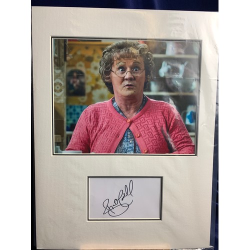 144 - Signed and Mounted Brendan O'Carroll, Mrs Browns Boys, with COA